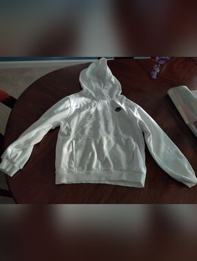 Nike Kids' White Hoodie Sweatshirt